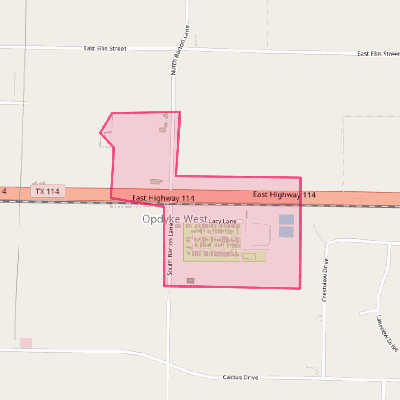 Map of Opdyke West