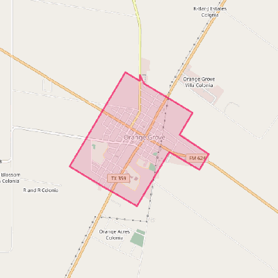 Map of Orange Grove