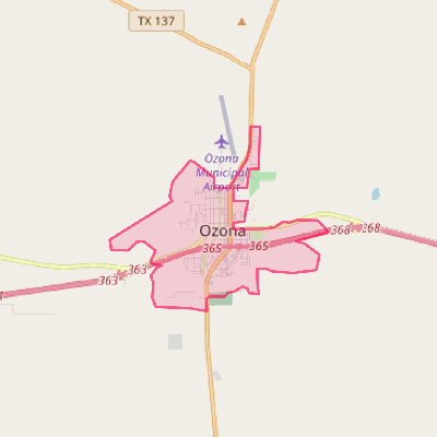 Map of Ozona