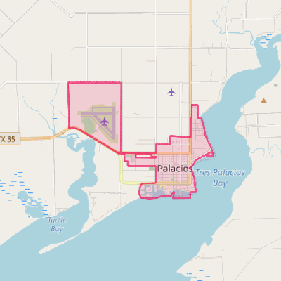 Map of Palacios