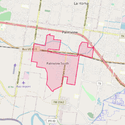 Map of Palmview South