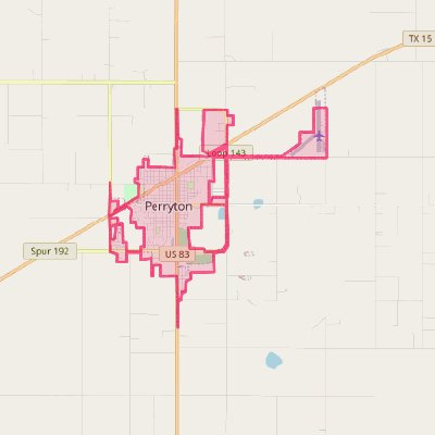 Map of Perryton