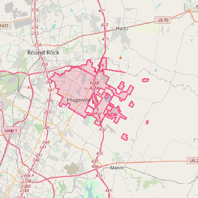 Map of Pflugerville