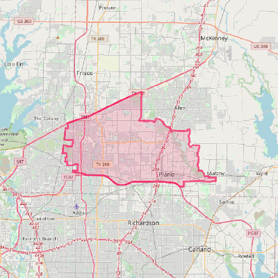 Map of Plano