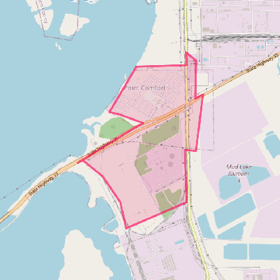 Map of Point Comfort