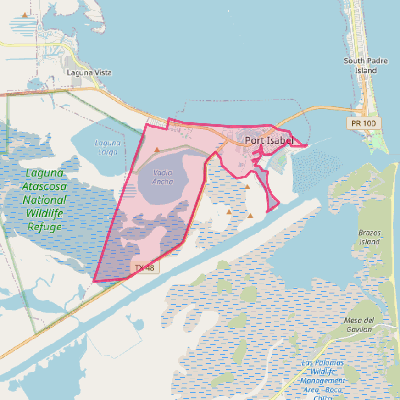 Map of Port Isabel