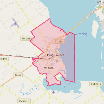 Map of Port Lavaca