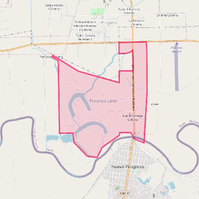 Map of Progreso Lakes