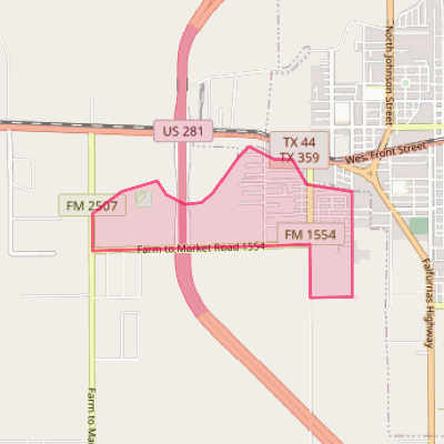 Map of Rancho Alegre