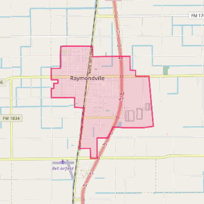 Map of Raymondville