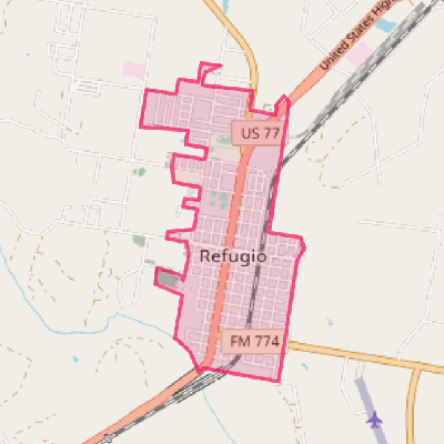 Map of Refugio