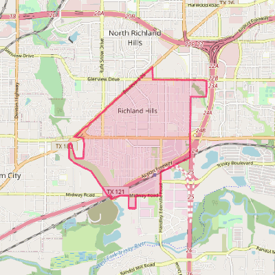 Map of Richland Hills