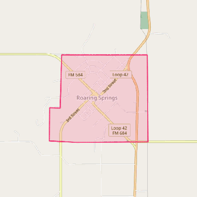 Map of Roaring Springs