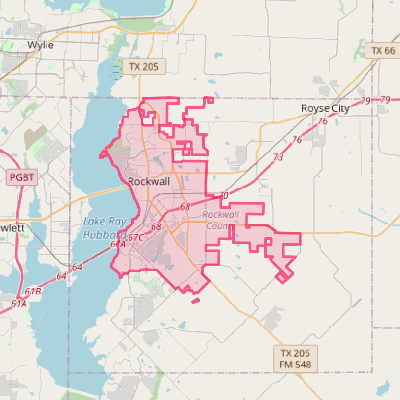 Map of Rockwall