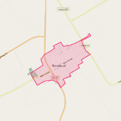 Map of Rosebud