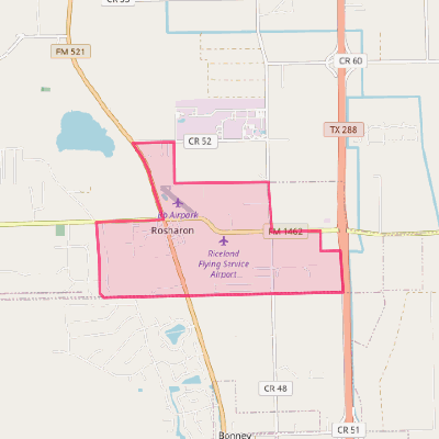 Map of Rosharon