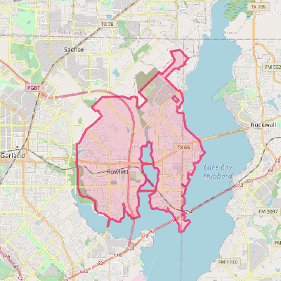 Map of Rowlett