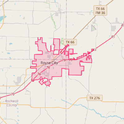 Map of Royse City