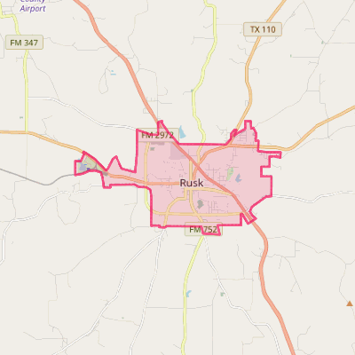 Map of Rusk