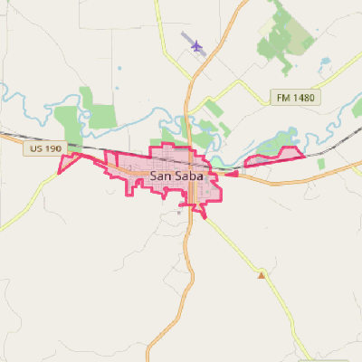 Map of San Saba