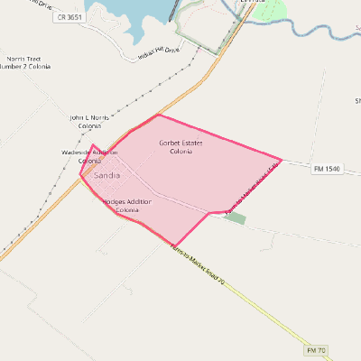 Map of Sandia