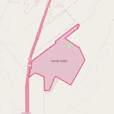 Map of Sandy Oaks