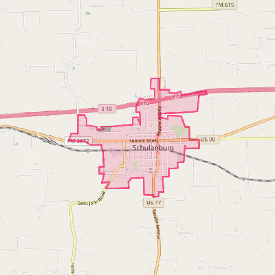 Map of Schulenburg