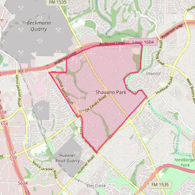 Map of Shavano Park