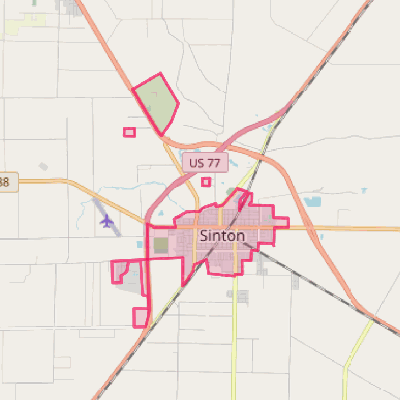 Map of Sinton