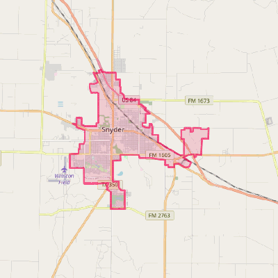 Map of Snyder