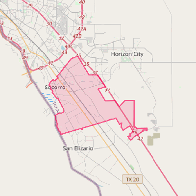 Map of Socorro