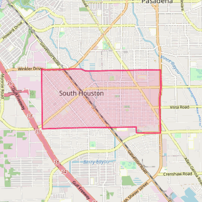 Map of South Houston