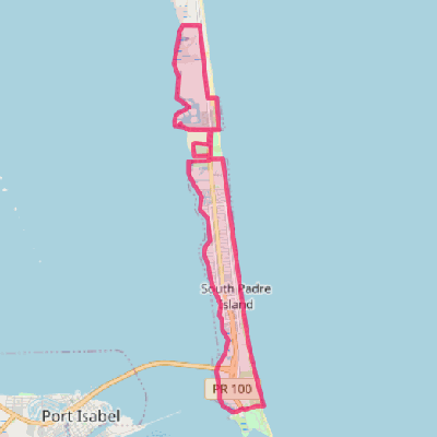 Map of South Padre Island