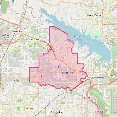 Map of Southlake