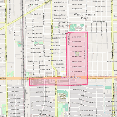 Map of Southside Place