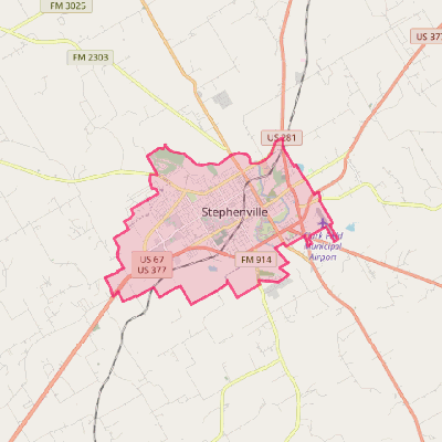 Map of Stephenville