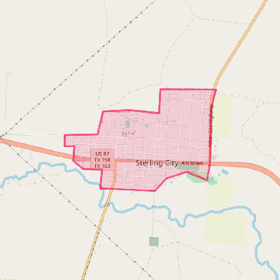 Map of Sterling City