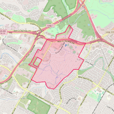 Map of Sunset Valley