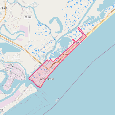 Map of Surfside Beach