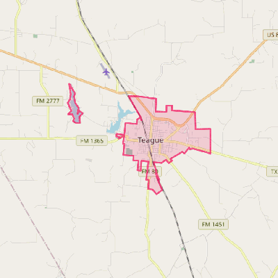 Map of Teague