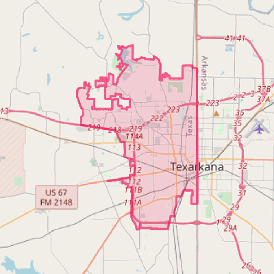 Map of Texarkana