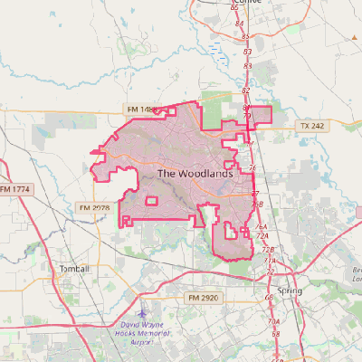 Map of The Woodlands