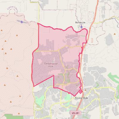 Map of Timberwood Park