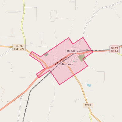 Map of Timpson