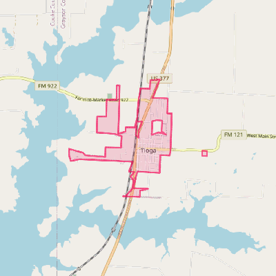 Map of Tioga