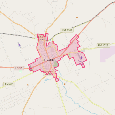 Map of Uvalde