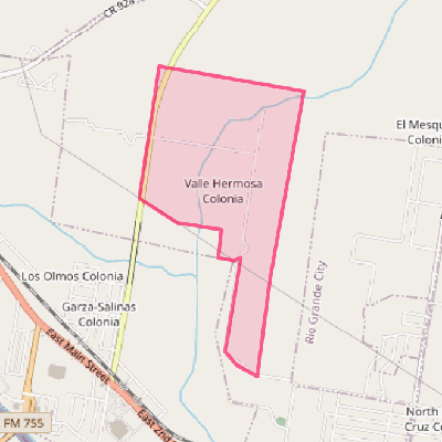 Map of Valle Hermoso