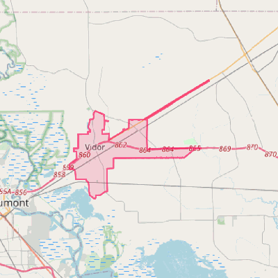 Map of Vidor