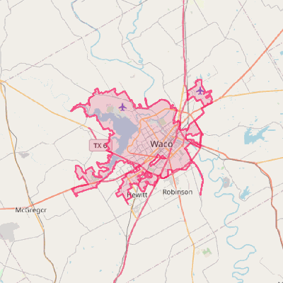 Map of Waco