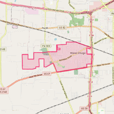 Map of Wake Village